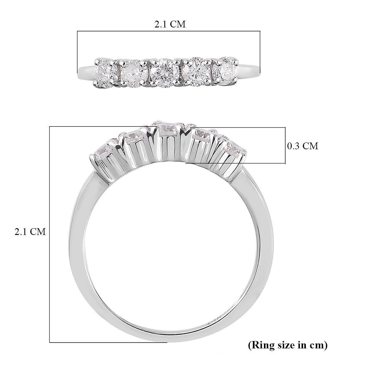 14K W Gold SGL Certified Diamond (I2/ G-H) Wedding Band Ring 0.50 Ct. 3839938 6