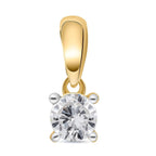 9K Yellow Gold SGL Certified Diamond (Rnd) (I3-G-H) Solitaire Pendant  0.50 Ct.