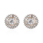 9K Yellow Gold SGL Certified Diamond (I3-G-H) Stud Earrings (with push back) 0.50 Ct (Outer Diameter 6.7)