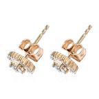 9K Yellow Gold SGL Certified Diamond (I3-G-H) Stud Earrings (with push back) 0.50 Ct (Outer Diameter 6.7)