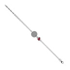 African Ruby (FF) Bracelet (Size 5 with 1 inch Extender) in Platinum Overlay Sterling Silver 1.01 Ct
