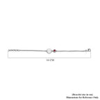 African Ruby (FF) Bracelet (Size 5 with 1 inch Extender) in Platinum Overlay Sterling Silver 1.01 Ct