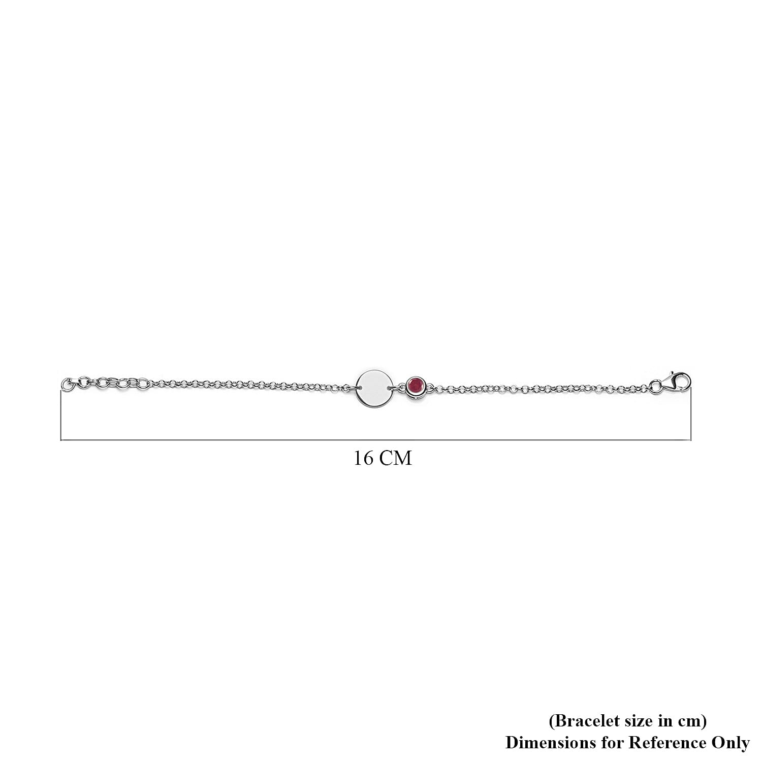0.50 Ct. African Ruby Solitaire Bracelet in Platinum Plated Sterling Silver 3627351 5