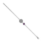 Amethyst Bracelet (Size 5 with 1 Inch  Extender) in Platinum Overlay Sterling Silver