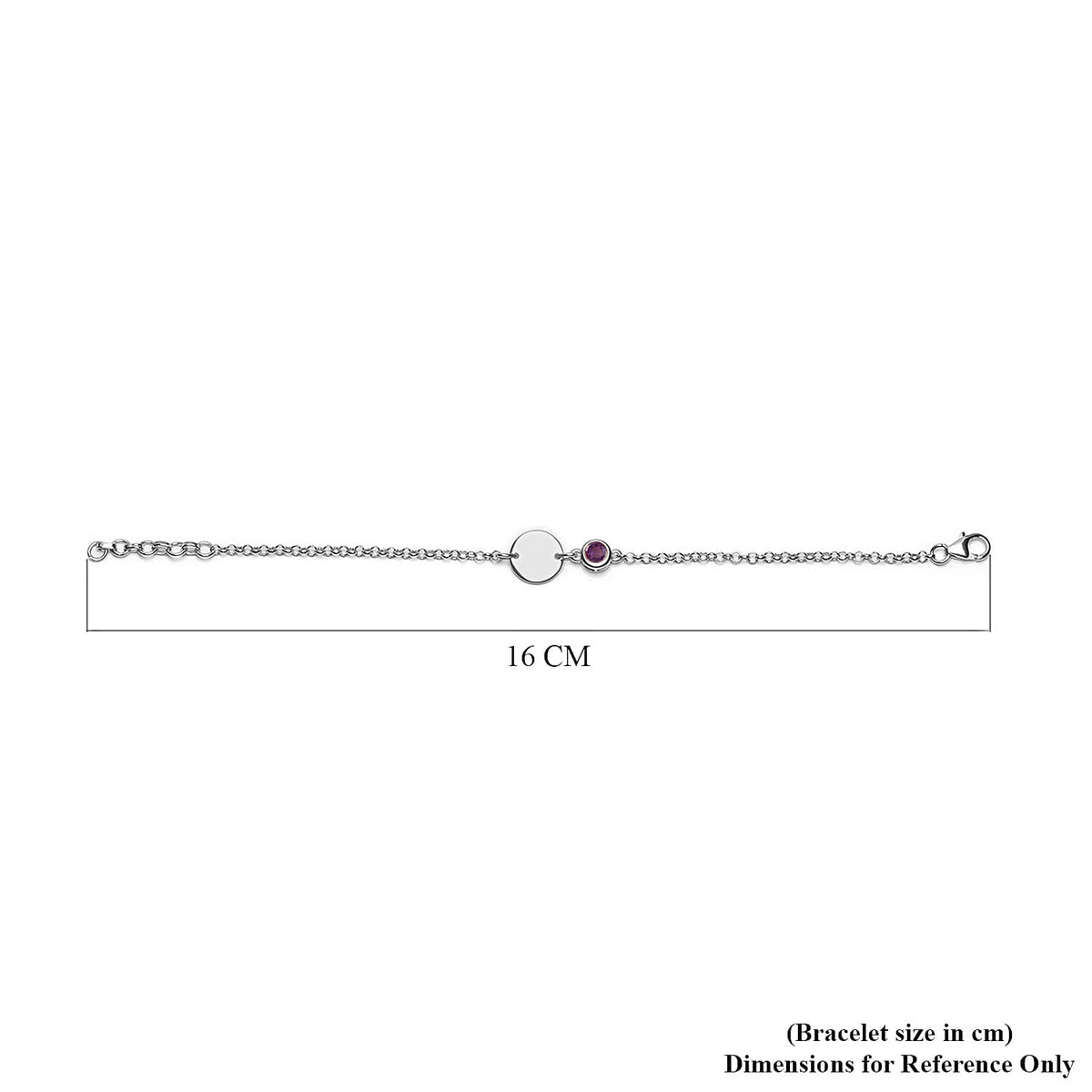 0.50 Ct. Amethyst Bracelet in Platinum Plated Sterling Silver 3627314 5