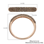 9K Rose Gold SGL Certified Natural Champagne Diamond Ring 0.50 Ct.