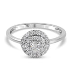 9K White Gold SGL Certified Diamond (I2 -I3-G-H) Ring 0.50 Ct.