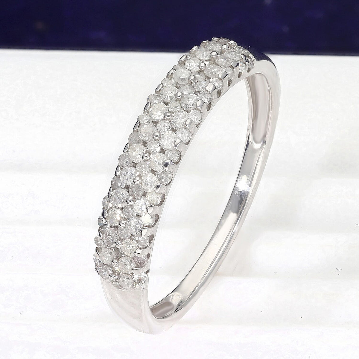 0.50 Ct. SGL Certified Diamond I3/G-H Band Ring in 9K White Gold 3735787 2