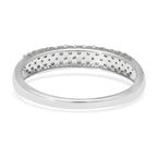 9K White Gold SGL Certified Natural Diamond (I3-G-H) Band Ring 0.50 Ct.