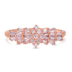 9K Rose Gold SGL Certified Natural Pink Diamond Ballerina Ring 0.50 Ct.
