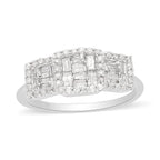 9K White Gold SGL Certified Diamond (I3-G-H) Ring 0.50 Ct.