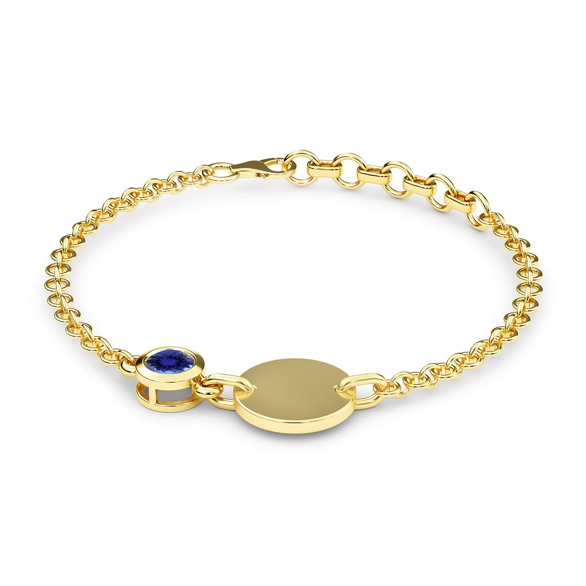 0.59 Ct. Tanzanite Bracelet in Gold Plated Sterling Silver 3627398 2