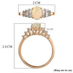 9K Yellow Gold AA Ethiopian Welo Opal and Diamond Ring.