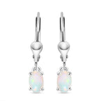 Ethiopian Welo Opal Lever Back Earrings in Platinum Overlay Sterling Silver