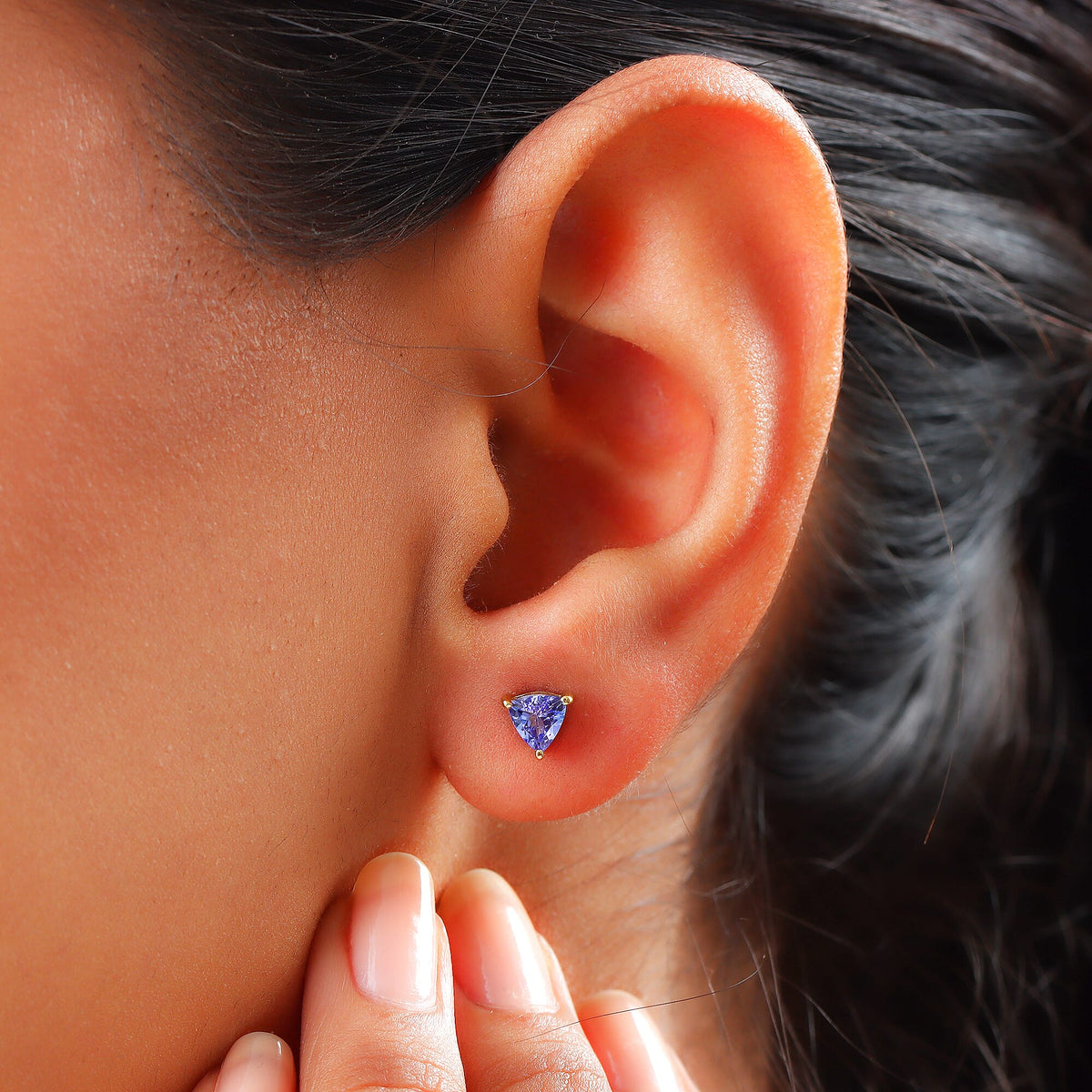 0.62 Ct. Tanzanite Earrings in 14K Gold Plated Sterling Silver 3772768 5