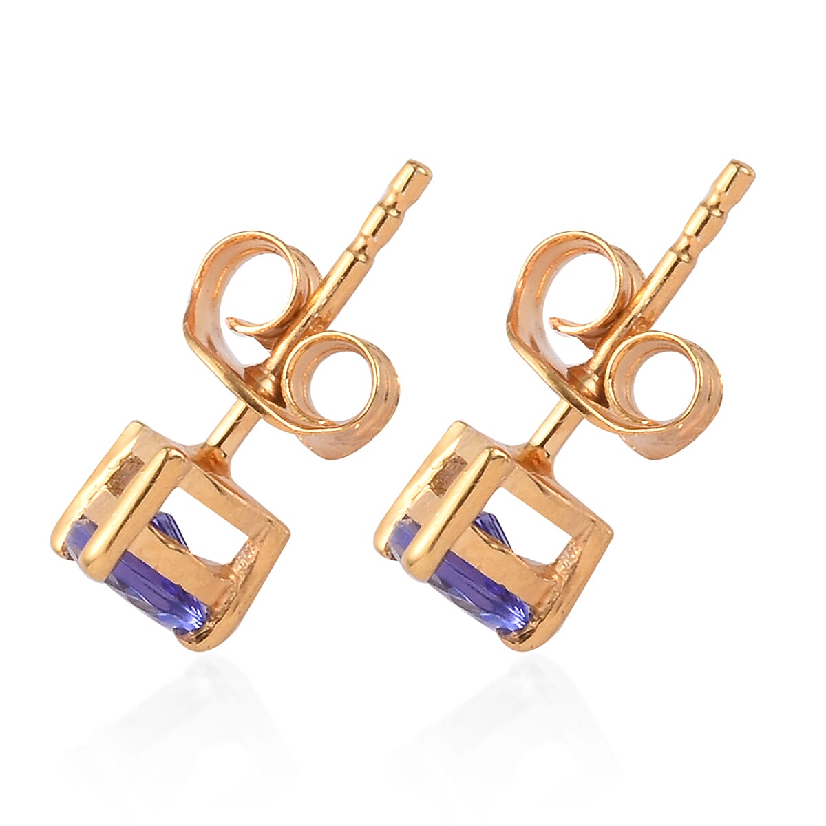 0.62 Ct. Tanzanite Earrings in 14K Gold Plated Sterling Silver 3772768 6