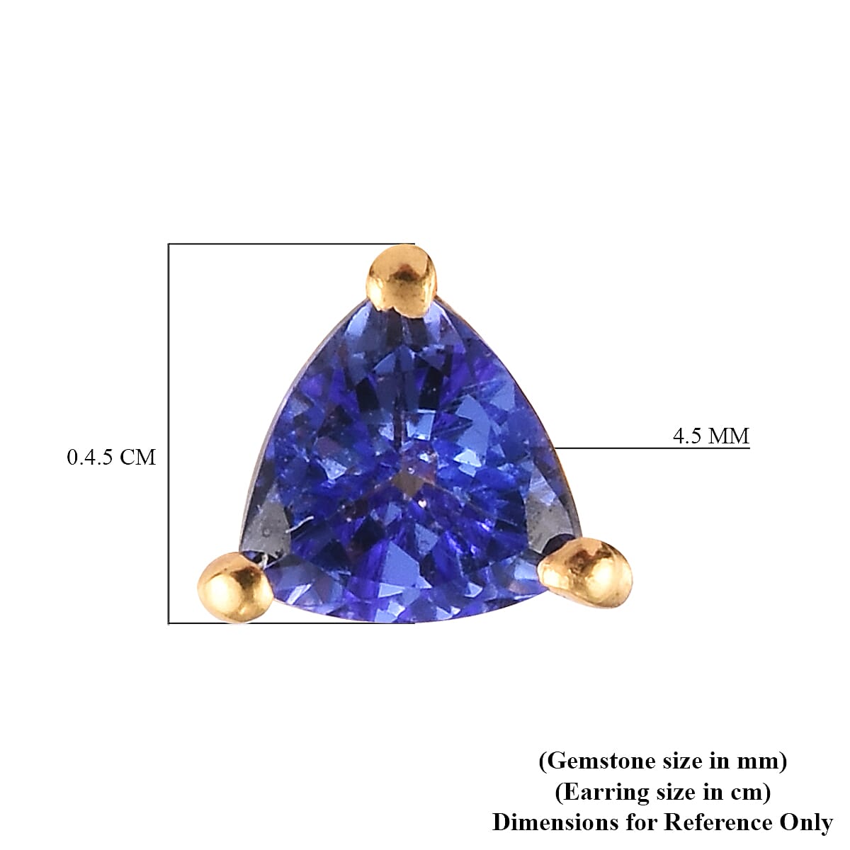 0.62 Ct. Tanzanite Earrings in 14K Gold Plated Sterling Silver 3772768 7