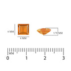 AAA Jalisco Fire Opal Square 6 mm 0.69 Ct.