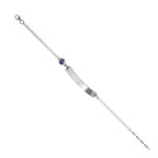 Masoala Sapphire (FF) Bracelet (Size 6) in Platinum Overlay Sterling Silver 0.75 Ct, Silver wt. 5.00 Gms