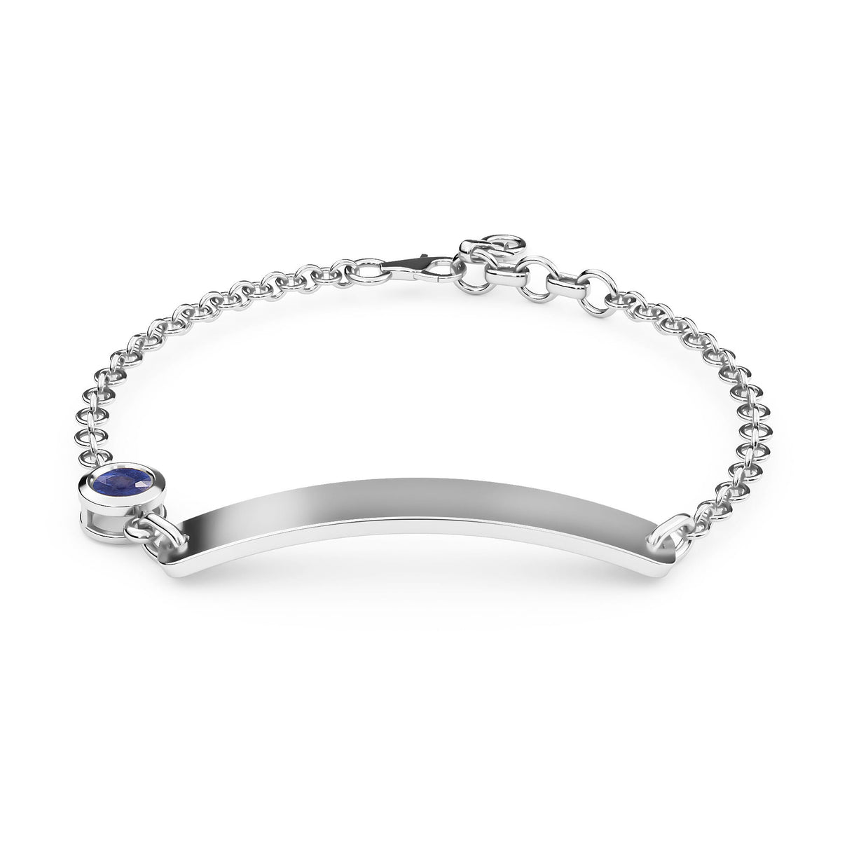 0.75 Ct Masoala Sapphire Bracelet Size 5 inch in Platinum Plated Sterling Silver 3627523 5