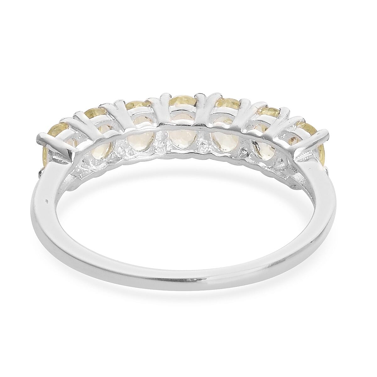 0.75 Ct. Yellow Apatite 7 Stone Ring in Sterling Silver 3737653 5
