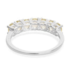 Yellow Apatite 7-Stone Ring in Sterling Silver 1.21 Ct.