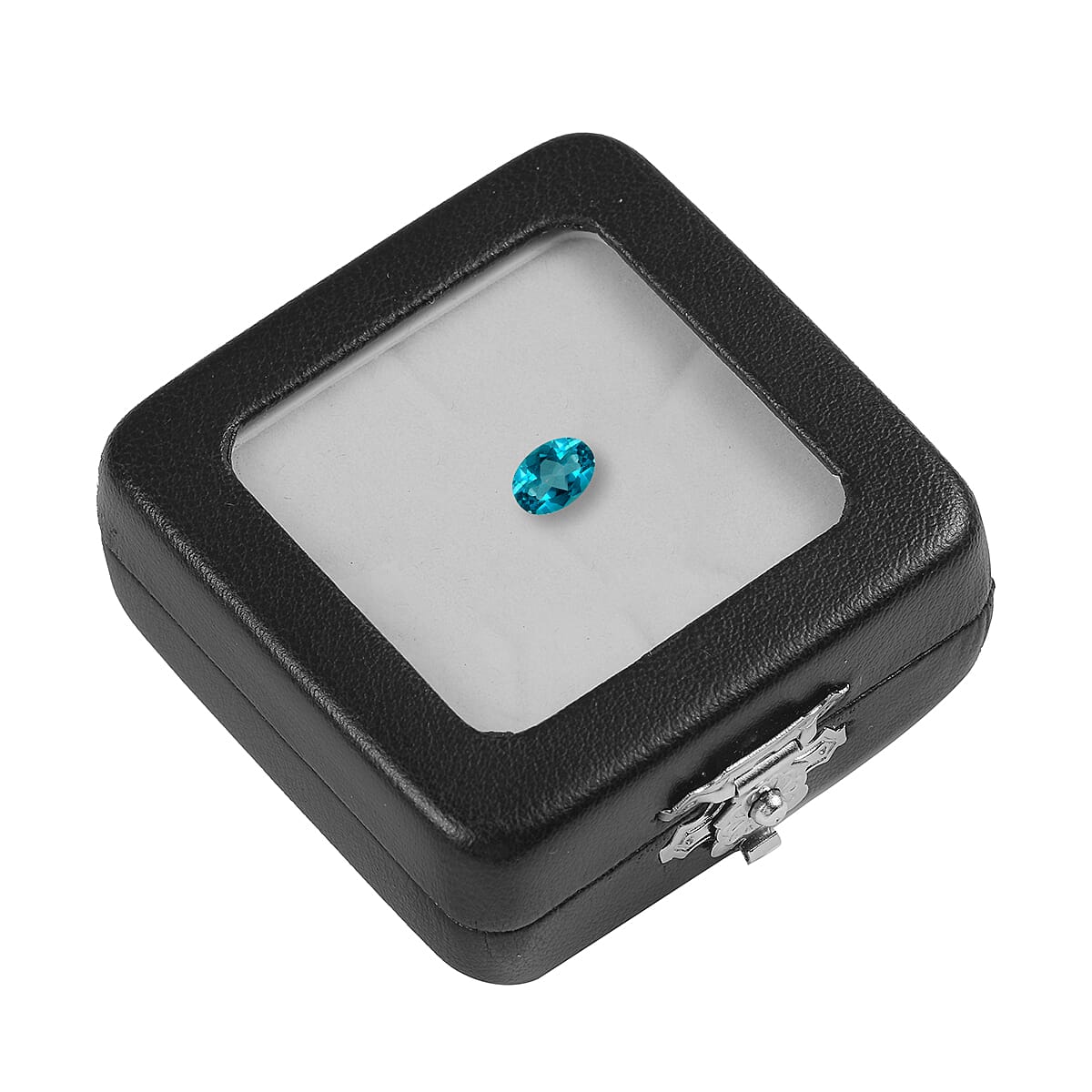 0.78 Ct. A Grade Loose Gemstone Paraiba Topaz 7x5 mm with Gift Box 6170947 5