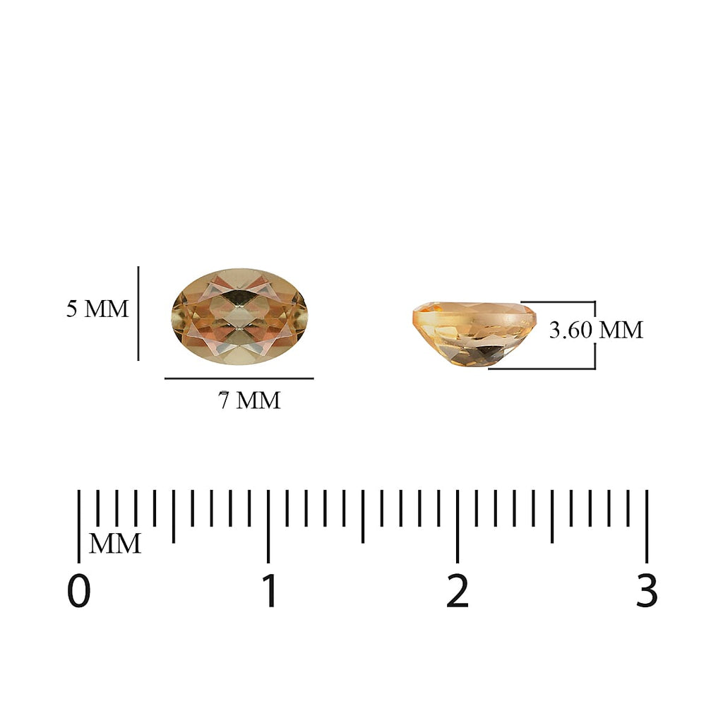 Imperial Topaz Oval 7x5 mm 9.19 Ct.