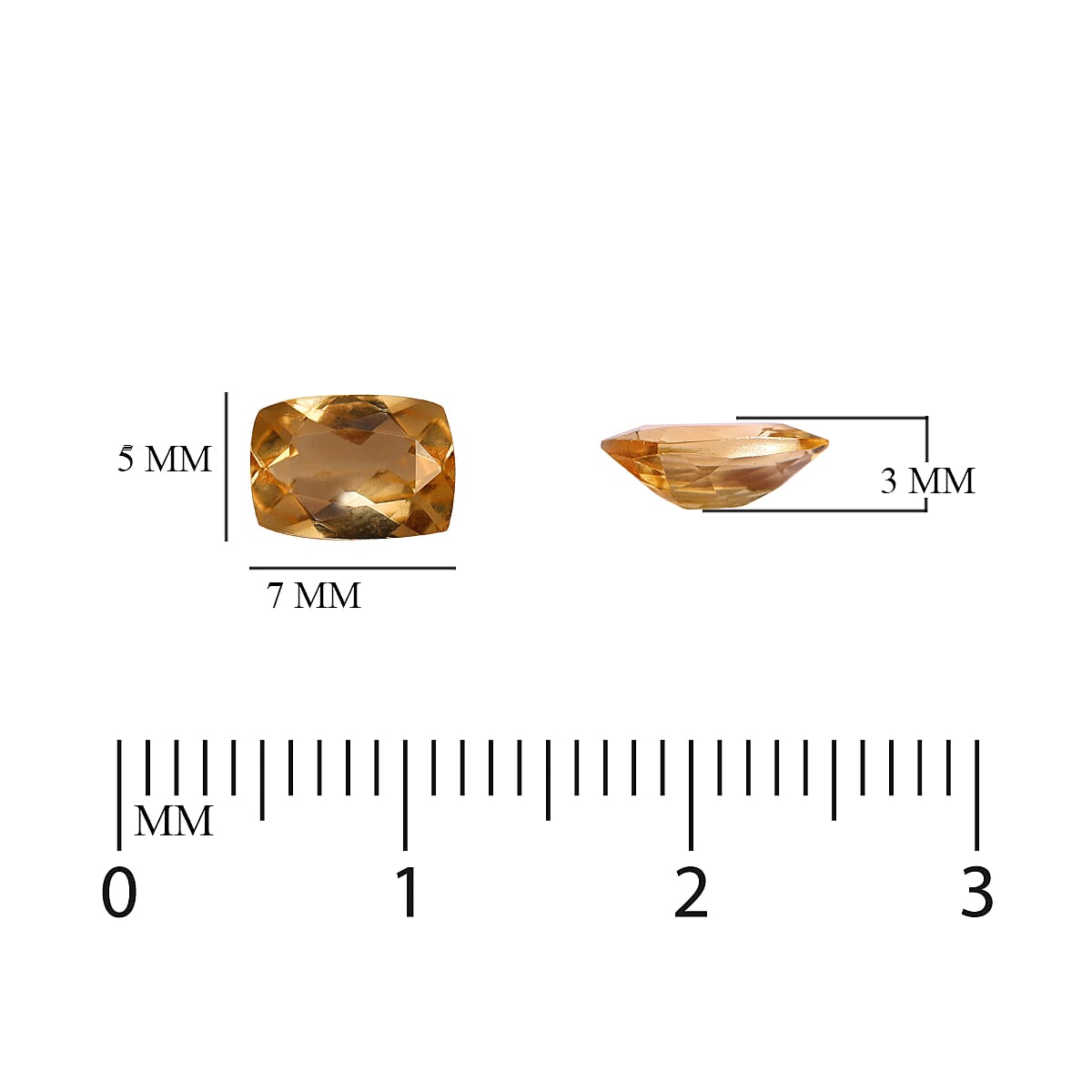 0.92 Ct. AA Grade Loose Gem Imperial Topaz Cushion cut 7x5mm 6194412 3
