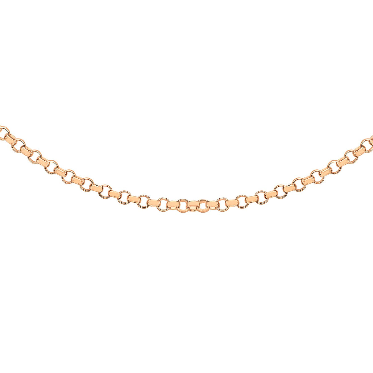 1.2mm Round Belcher Chain 20 Inch in 9K Rose Gold 7590823 3