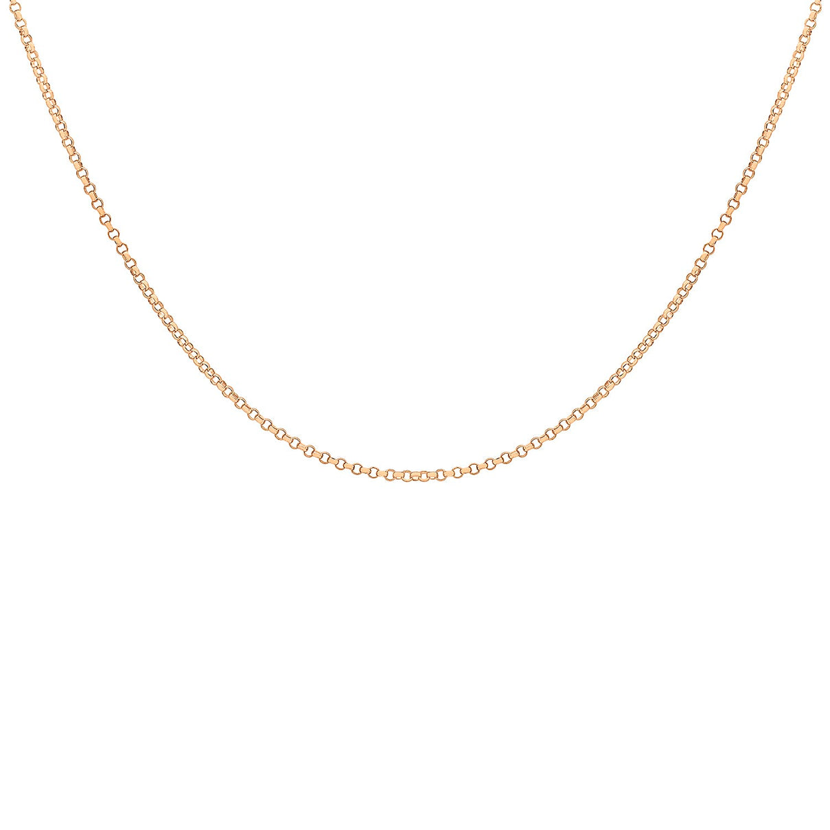1.2mm Round Belcher Chain 24 Inch in 9K Rose Gold 7590811 0