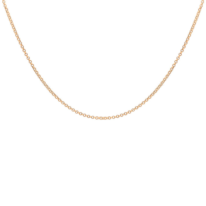 1.2mm Round Belcher Chain 24 Inch in 9K Rose Gold 7590811 1