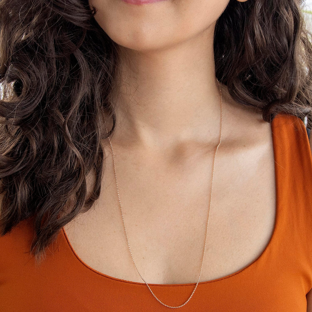 9K Rose Gold  Chain (Size - 24),  Gold Wt. 1.8 Gms