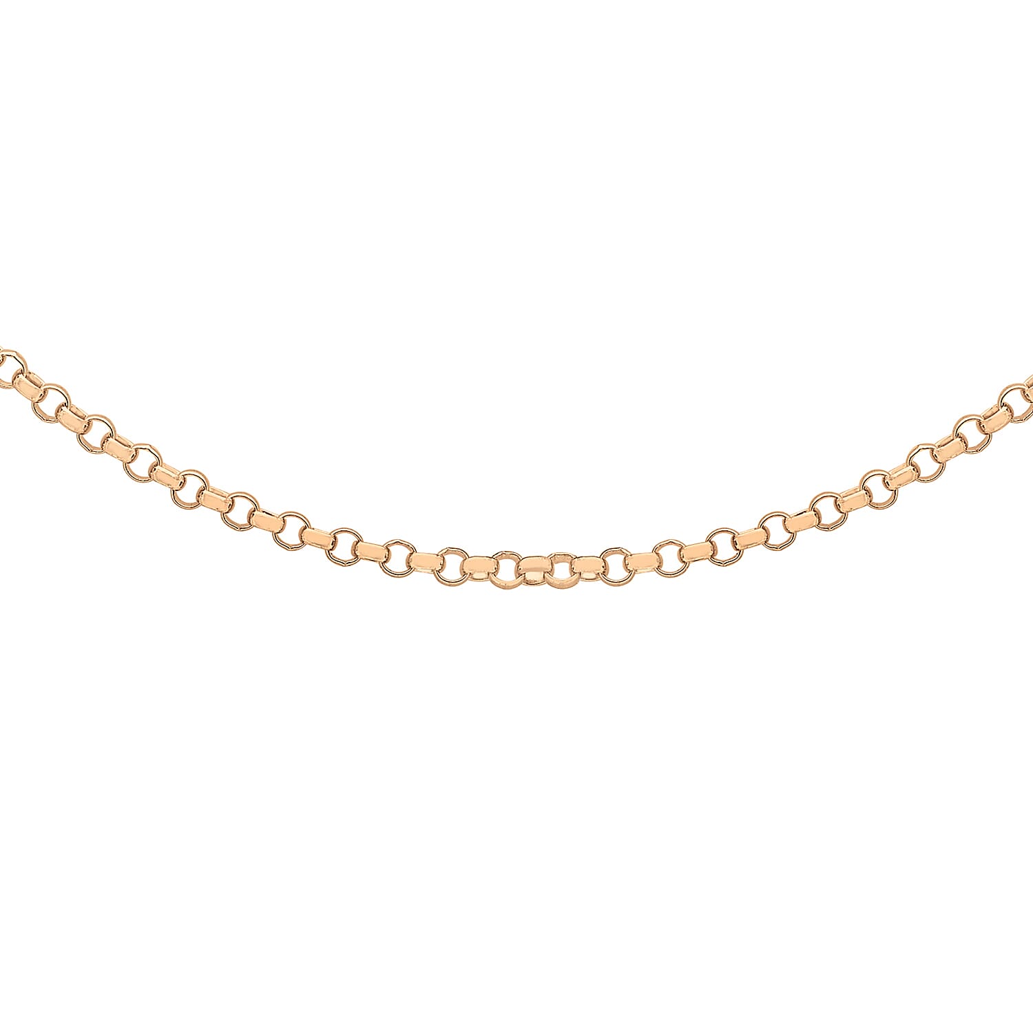 1.2mm Round Belcher Chain 24 Inch in 9K Rose Gold 7590811 3