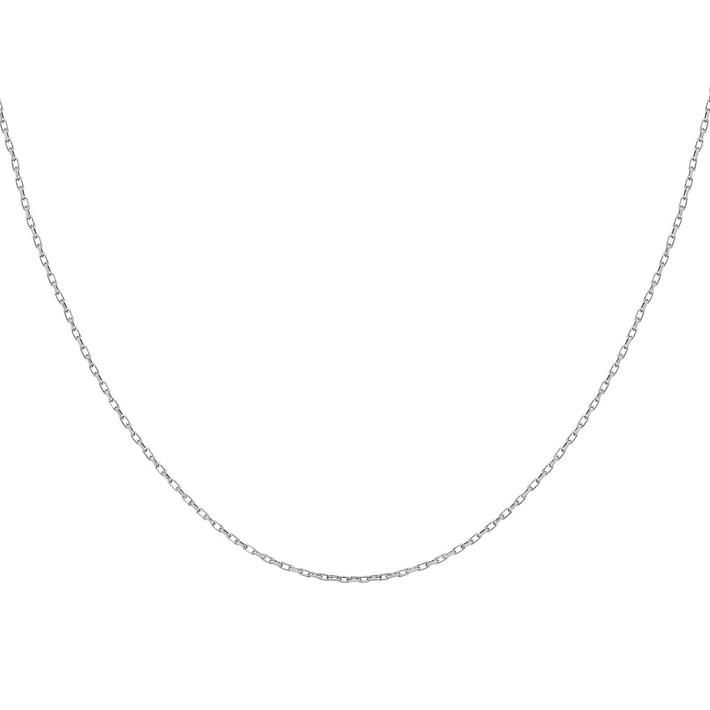 9K White Gold  Chain (Size - 16),  Gold Wt. 1.6 Gms