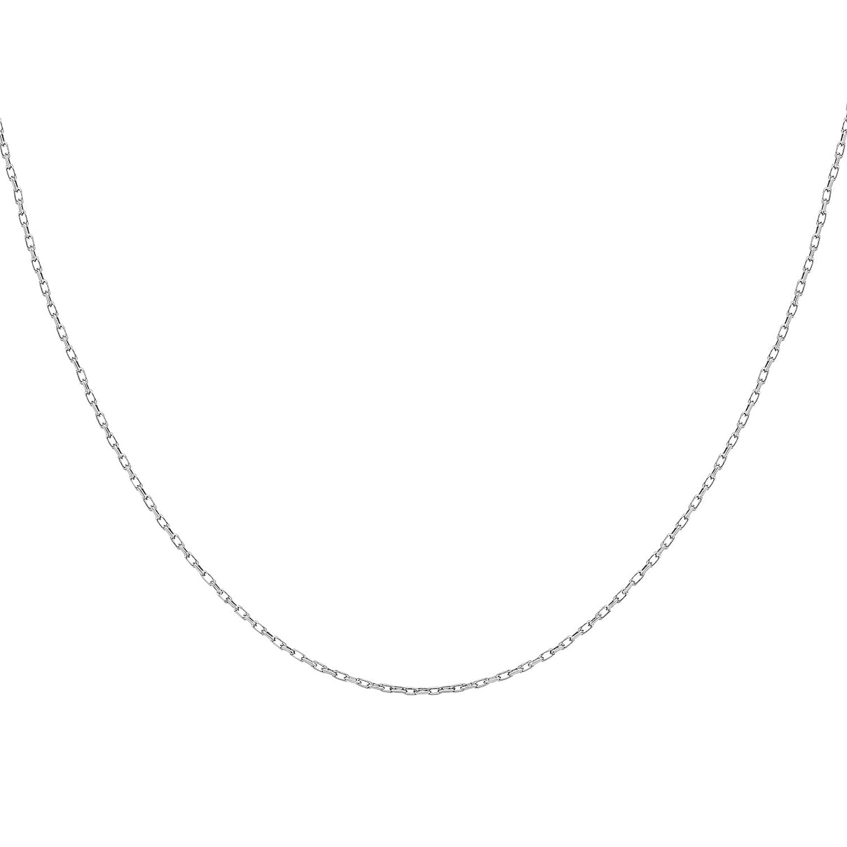 1.4mm Diamond Cut Belcher Chain 16 Inch in 9K White Gold 7591460 0