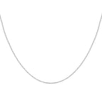 9K White Gold  Chain (Size - 16),  Gold Wt. 1.6 Gms