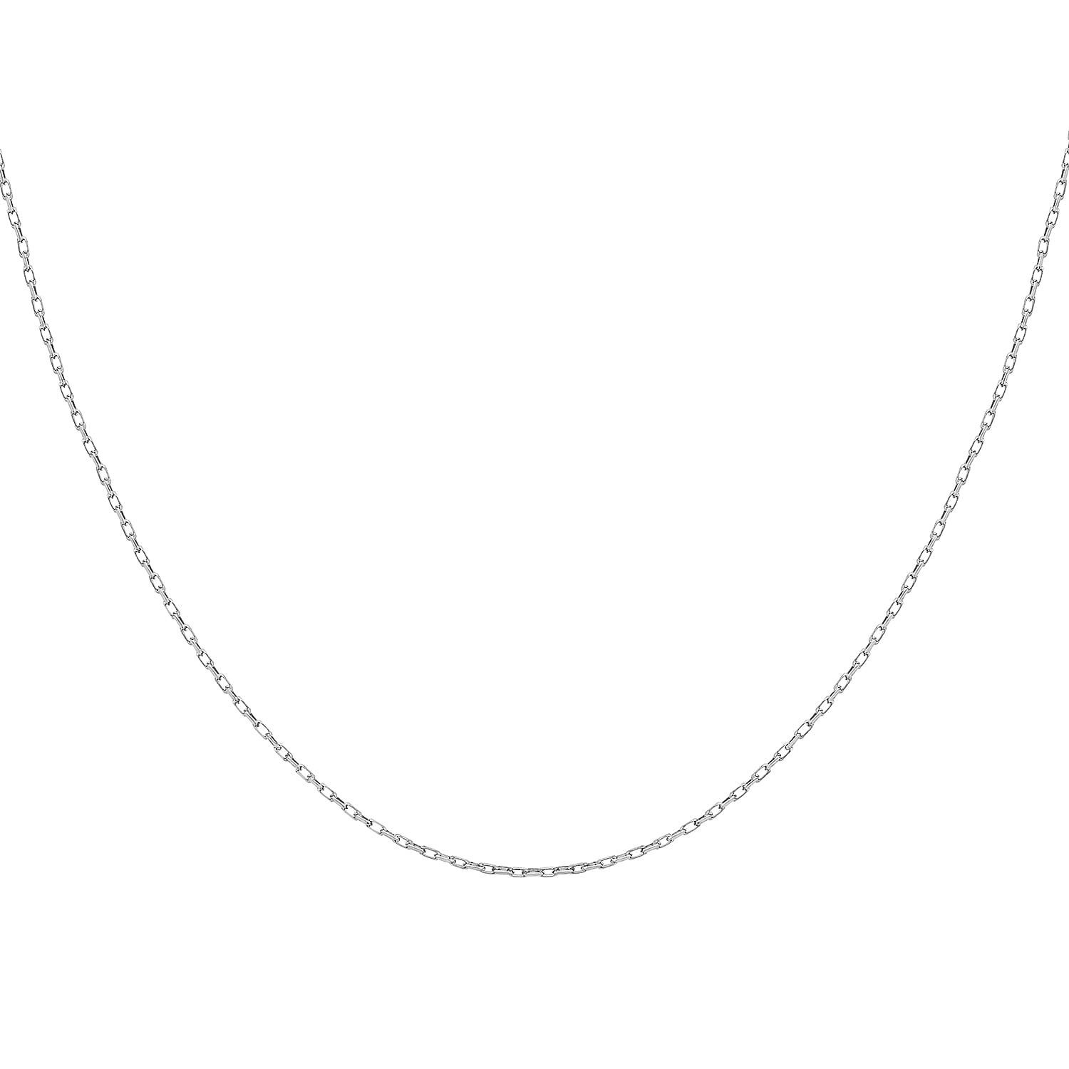 1.4mm Diamond Cut Belcher Chain 16 Inch in 9K White Gold 7591460 0
