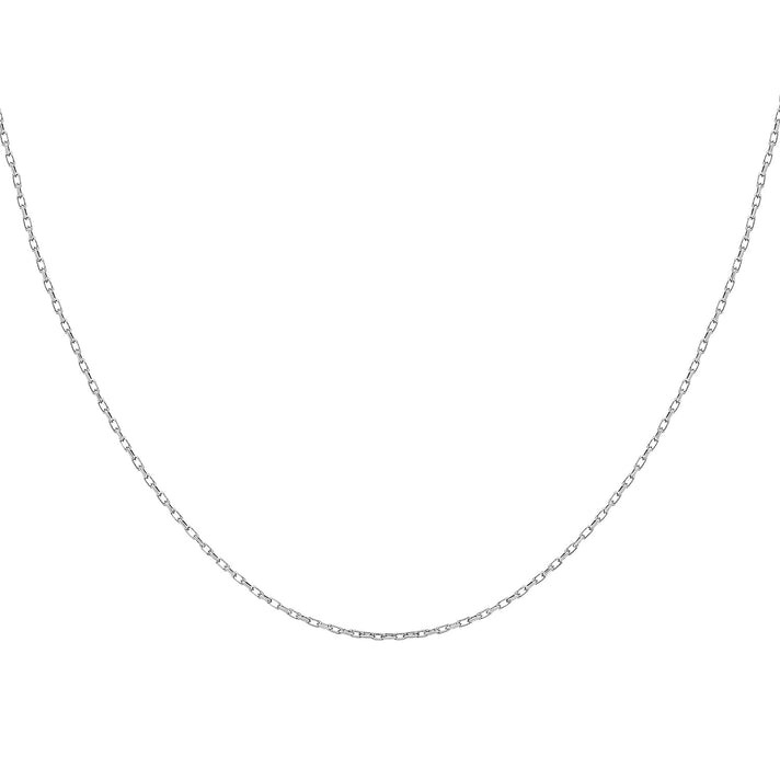1.4mm Diamond Cut Belcher Chain 16 Inch in 9K White Gold 7591460 1