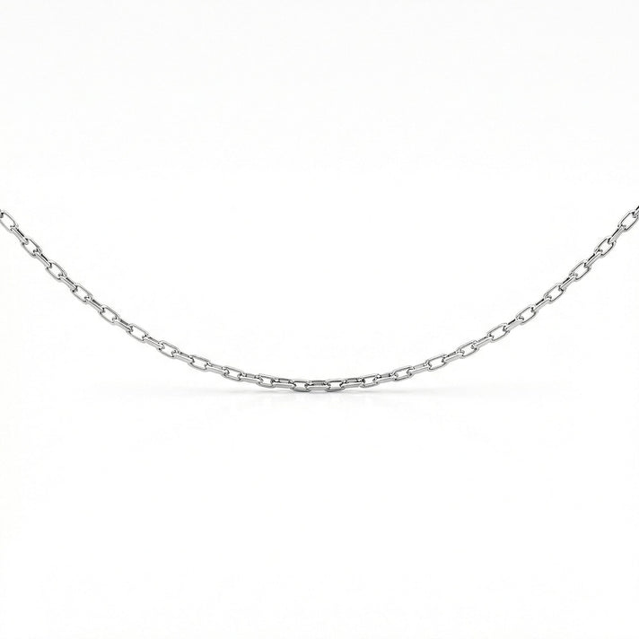 1.4mm Diamond Cut Belcher Chain 22 Inch in 9K White Gold 7591379 1