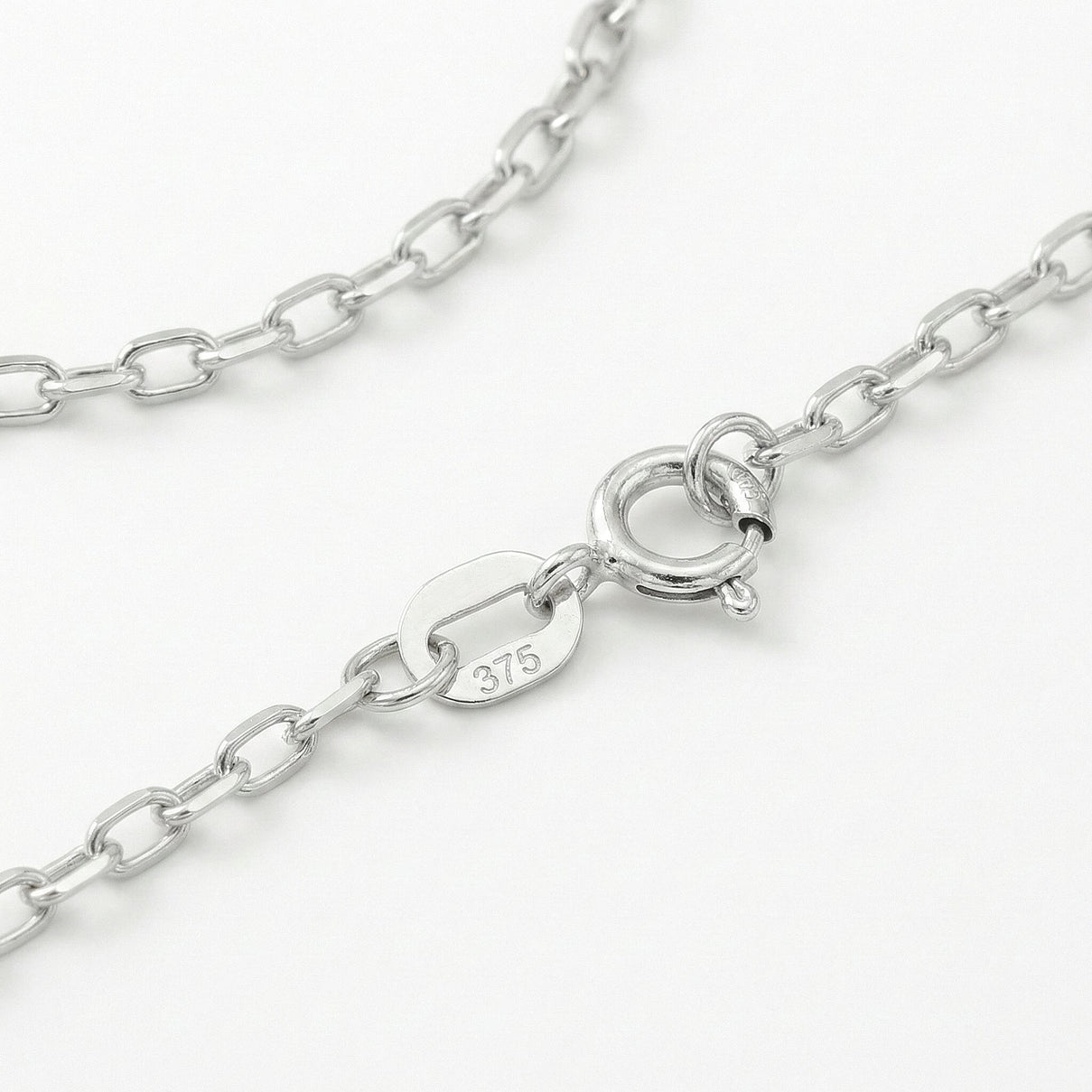 1.4mm Diamond Cut Belcher Chain 22 Inch in 9K White Gold 7591379 4