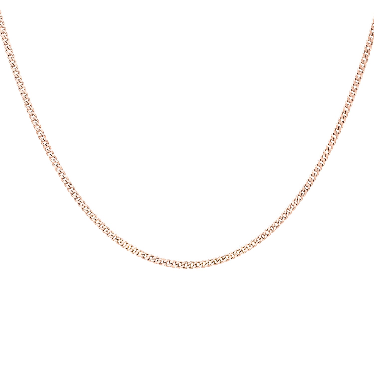 1.4mm Diamond Cut Curb Chain 20 Inch in 9K Rose Gold 7592771 0