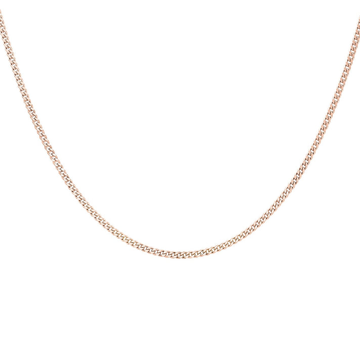 1.4mm Diamond Cut Curb Chain 20 Inch in 9K Rose Gold 7592771 1