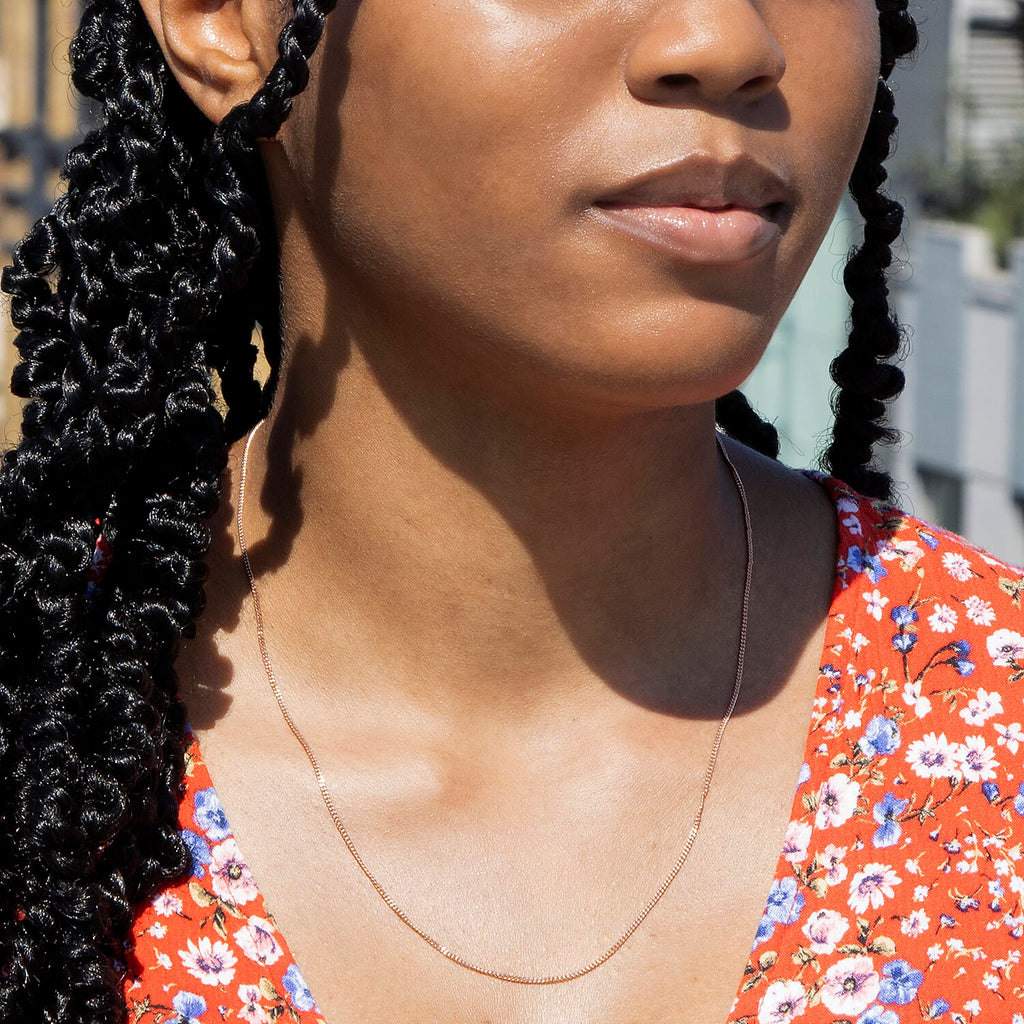9K Rose Gold  Chain (Size - 20),  Gold Wt. 2.8 Gms