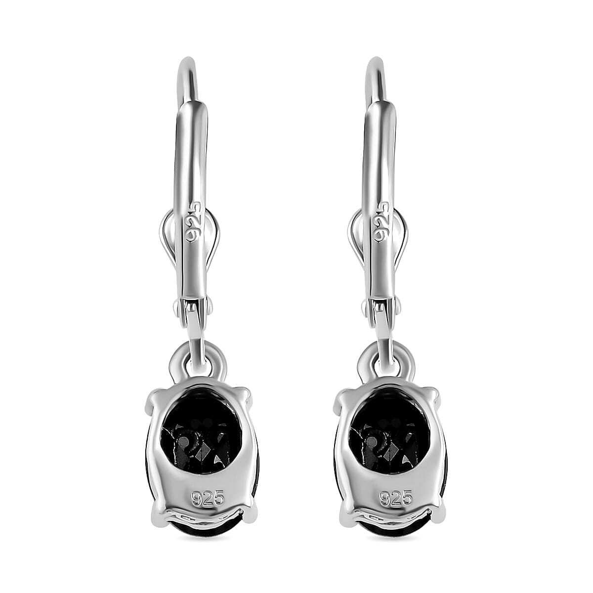 1.50 Ct Black Tourmaline Solitaire Drop Earring in Silver 3512663 9