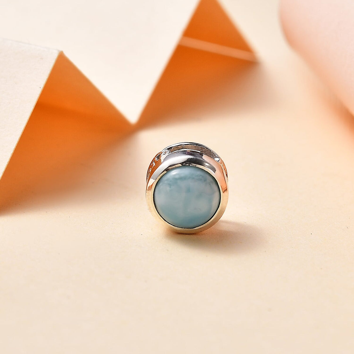 1.60 Ct. Larimar Pendant in Platinum Plated Sterling Silver 8716541 4
