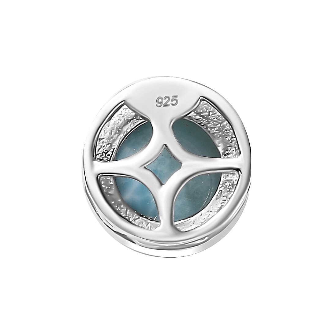 1.60 Ct. Larimar Pendant in Platinum Plated Sterling Silver 8716541 6