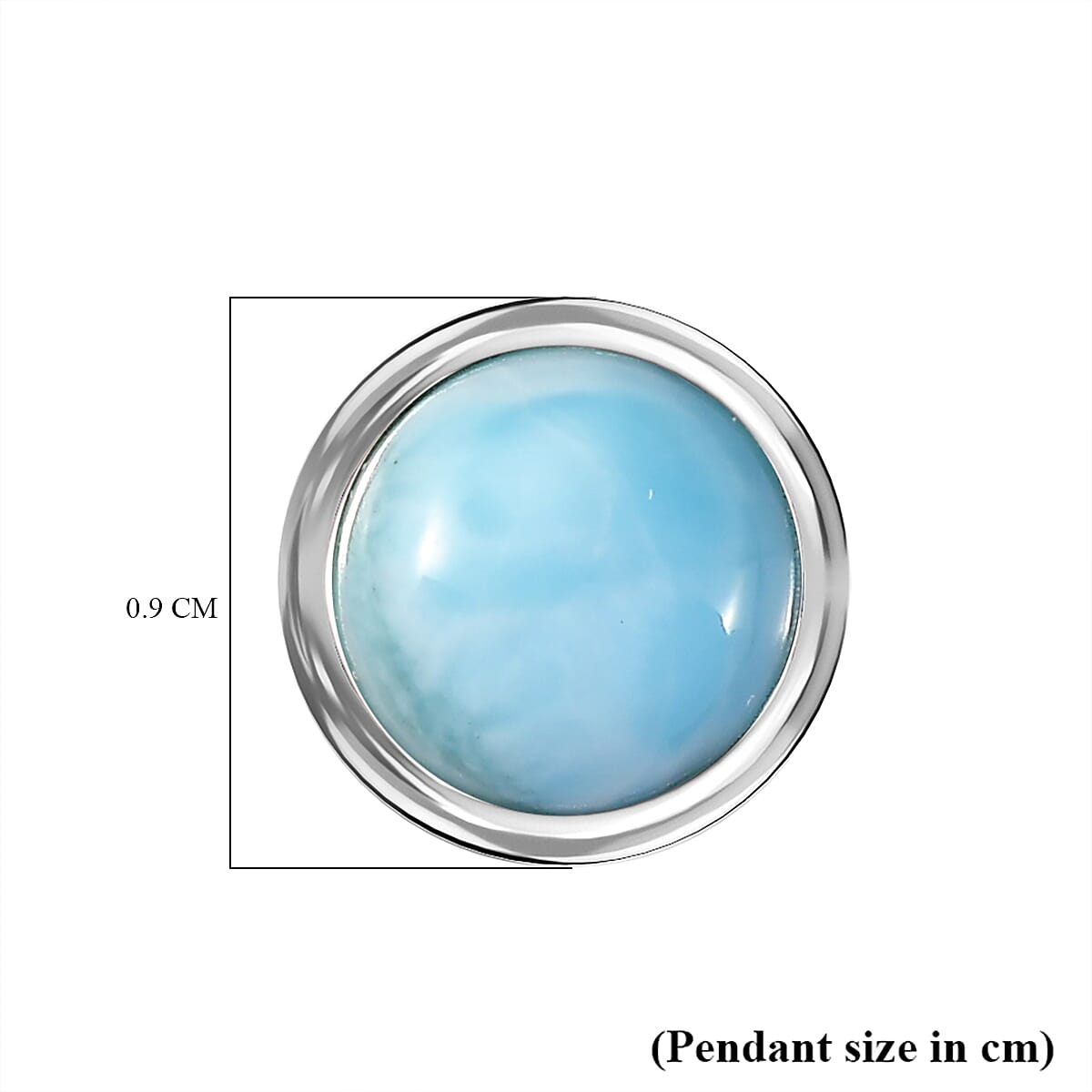 1.60 Ct. Larimar Pendant in Platinum Plated Sterling Silver 8716541 7