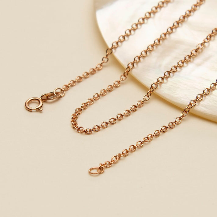 1.6mm Trace Chain 16 Inch in 9K Rose Gold 7592737 2