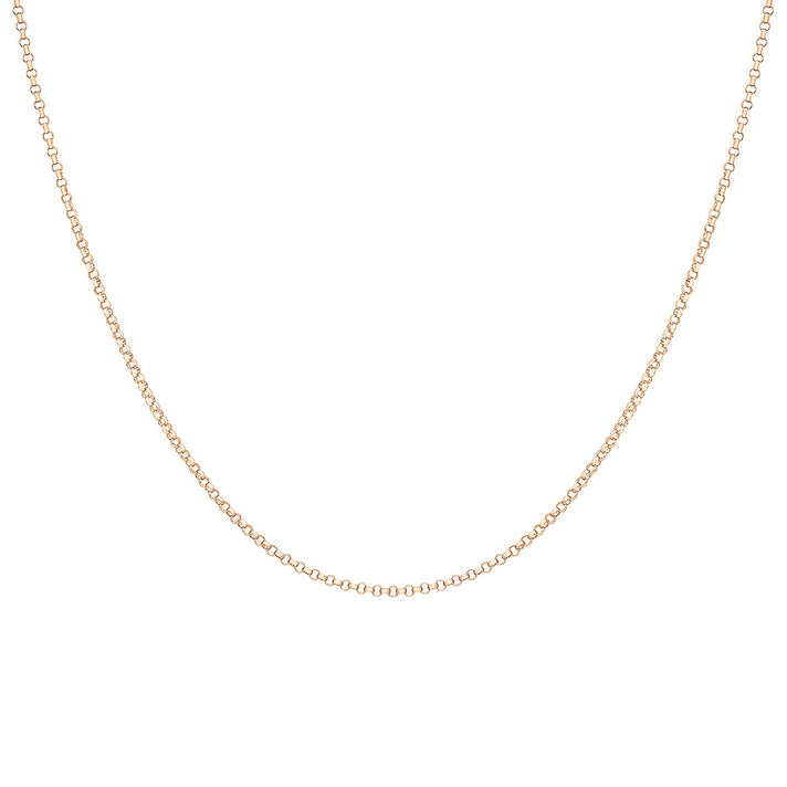 1.7mm Round Belcher Chain 24 Inch in 9K Rose Gold 7590768 1